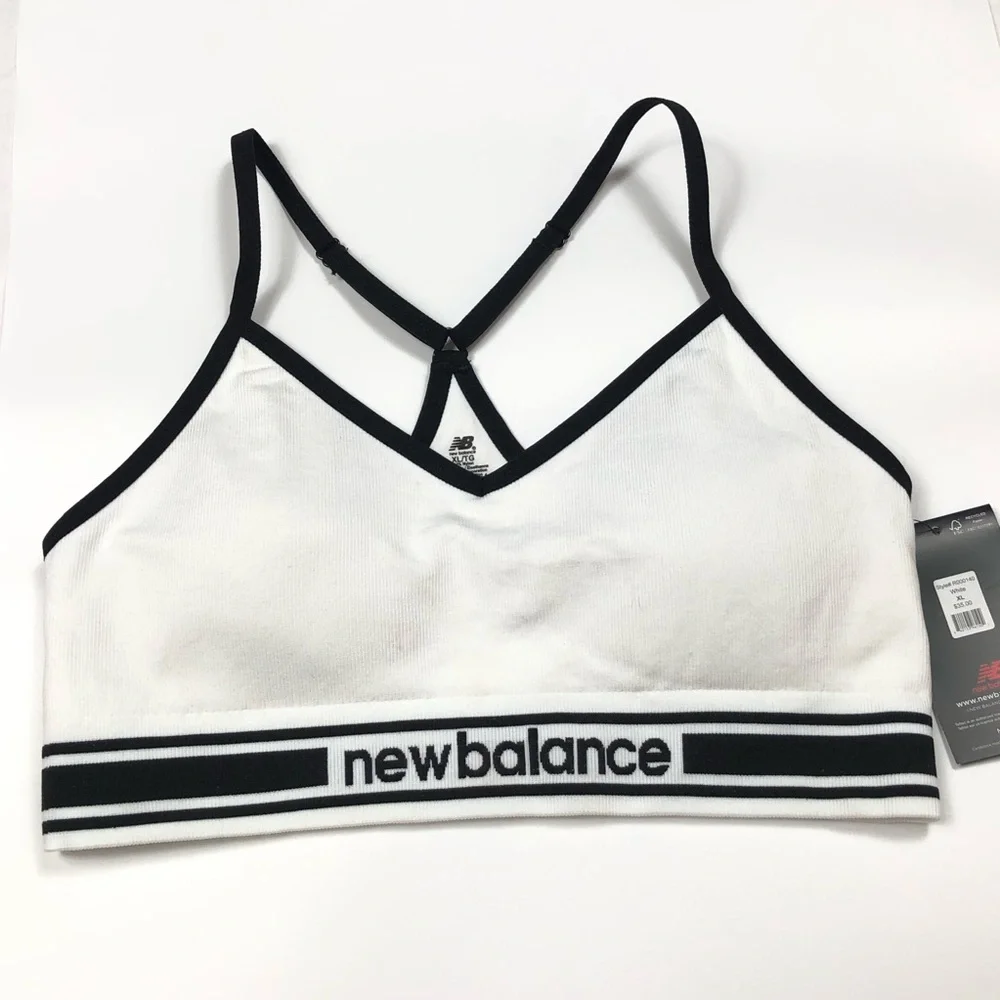 New Balance White/Blk Activewear Sports - Picture 1 of 5
